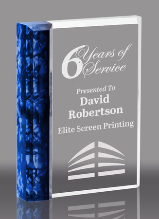 Blue Pearl Edge Plaque- 7 x 5.5 inch [ARBPEP-7-BLU]