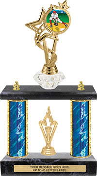 Exclusive Two-Post Diamond Riser Insert Trophy [TDR2P15-C01]