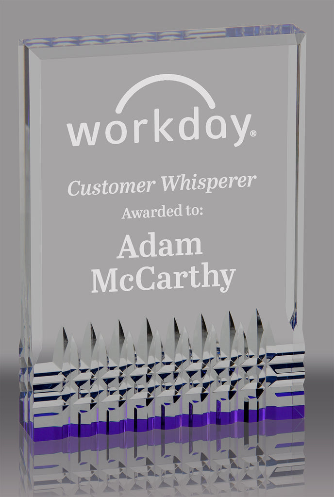 Reflective Base Acrylic Award- Purple 4.25x6 inch [ACRS-4P]