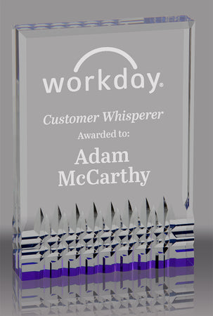 Reflective Base Acrylic Award- Purple 4.25x6 inch [ACRS-4P]