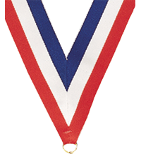 7/8 x 30 in. Red White & Blue Neck Ribbon [NKRB-3057]