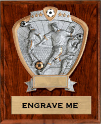 Soccer Sport Legend Shield Plaque - Male 9"x12" [P9RSLS-SCM]