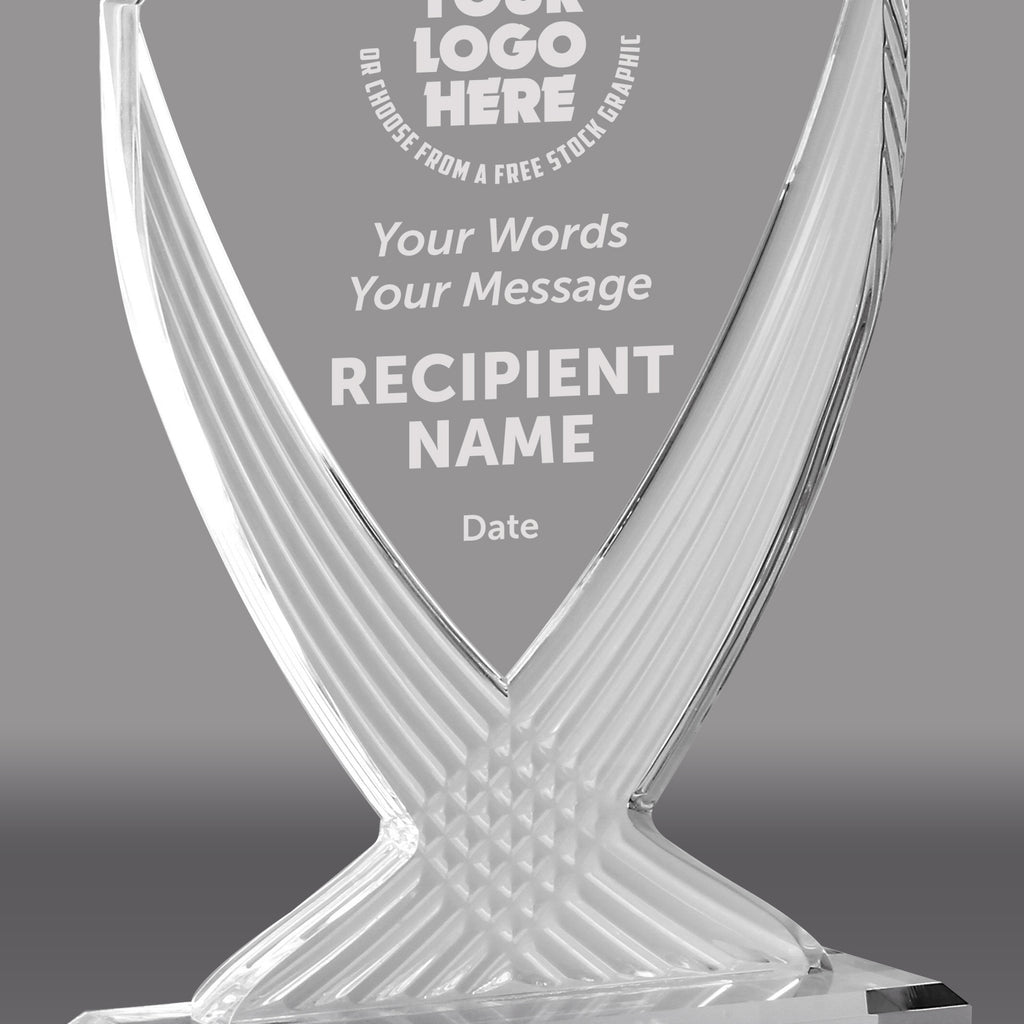 Diamond Vase Acrylic Awards- Clear