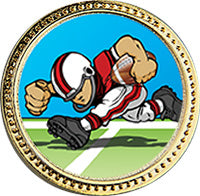 Football Round Insert Pin [P78RI-FB3]