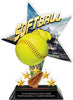 Softball Shattered Star Colorix Acrylic Trophy- 8.5 inch [TACR85-STR-SB-Q]
