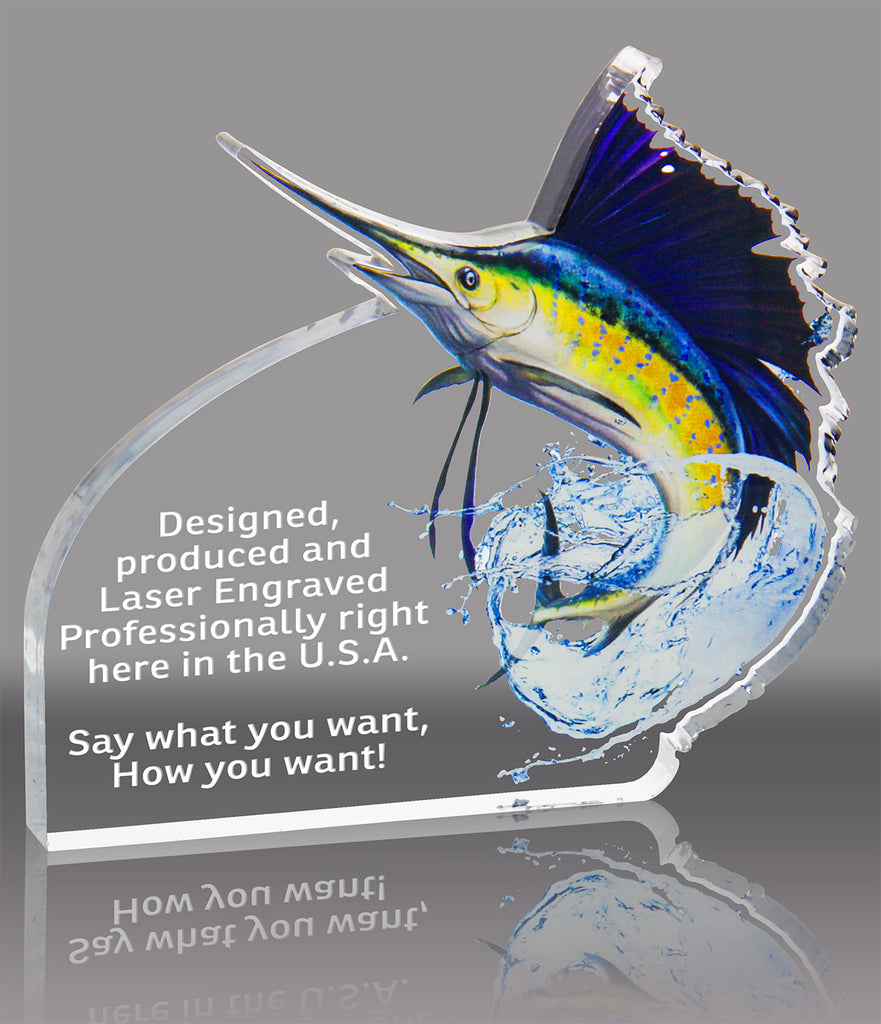 Sailfish Acrylic Award- 7.4x6.6 inch [AFSH-SLFSH-76-Q]
