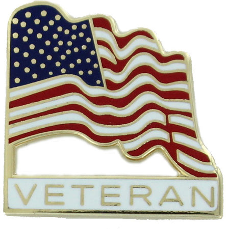 Veteran American Flag Pin [PCM-USA-659]