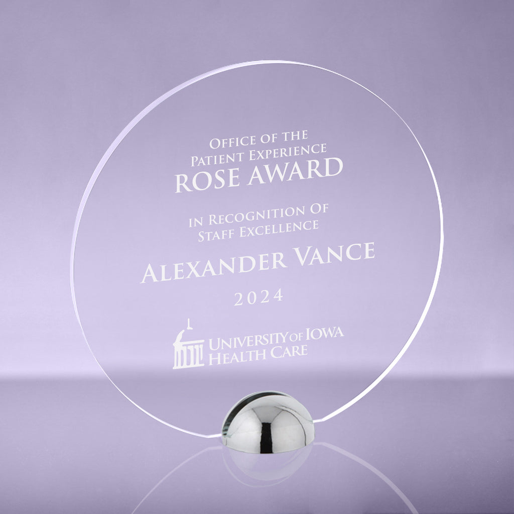 Crystal Holly with Metal Stand - 6.125 inch [CPHG6]