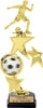 Soccer Triple Star Spinning Riser Trophy w/ Figurine [TTSS13-SC]