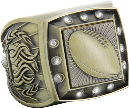 Championship Ring with Activity Insert- Football Gold [RGSJ-G-12ST-FB]