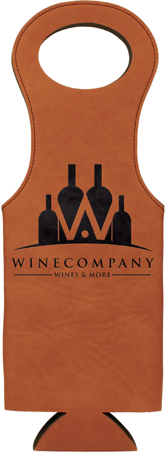 Rawhide Leatherette Wine Bag  [WNHJ-277]