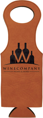 Rawhide Leatherette Wine Bag  [WNHJ-277]