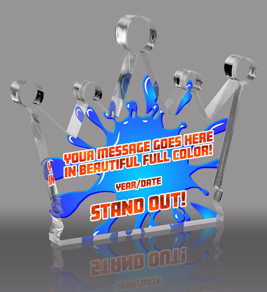 Acrylic Full Color Crown Award - 7 x 5.5 inch [ACRWN-75-FC-Q]