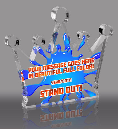 Acrylic Full Color Crown Award - 7 x 5.5 inch [ACRWN-75-FC-Q]