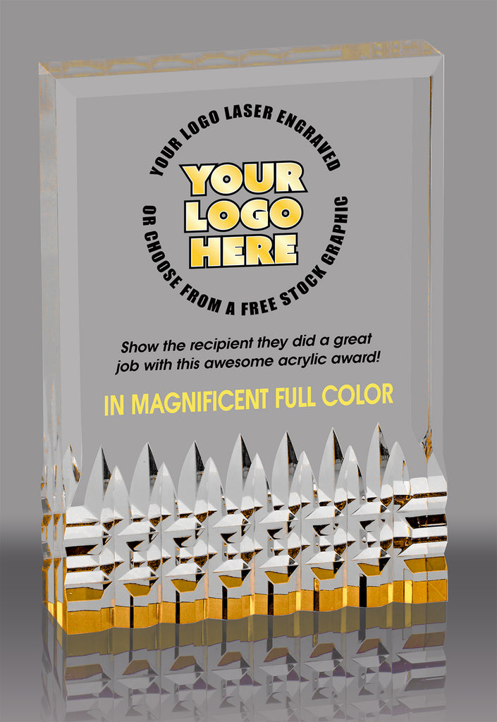 Custom Reflective Base Acrylic Awards [ACRS-3G-FC]