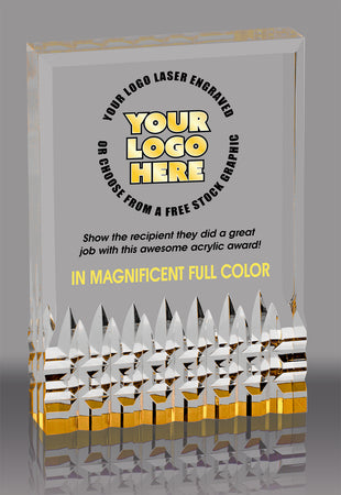 Custom Reflective Base Acrylic Awards [ACRS-3G-FC]