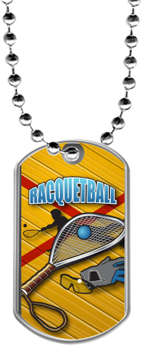 Racquetball Dog Tags [DTLAM2-RQTBL]
