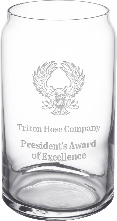 Beer Can Glass - 16 oz - Engraved [CBCG16]