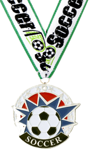 Soccer USA Sport Medal- Silver [M2USA-SC-S]