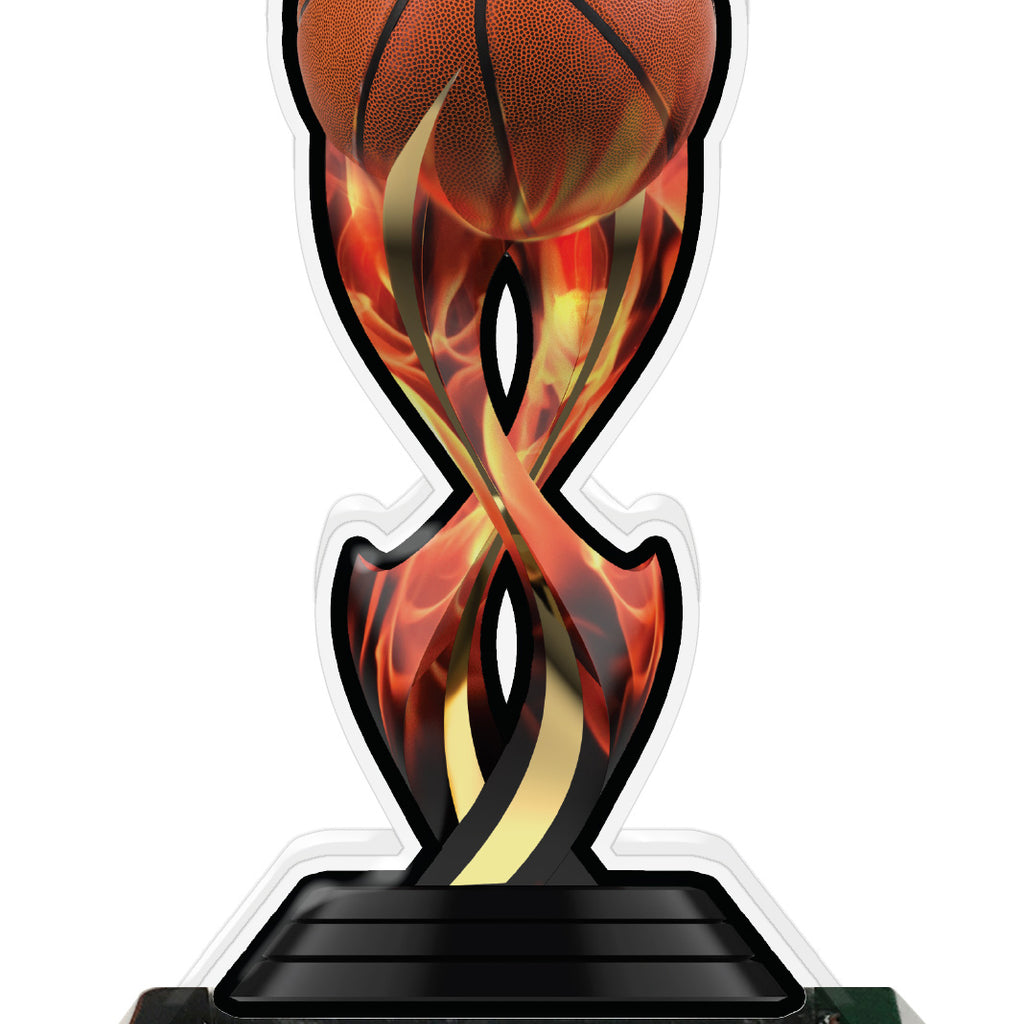 Basketball Tribal Flames Colorix-T Acrylic Trophies