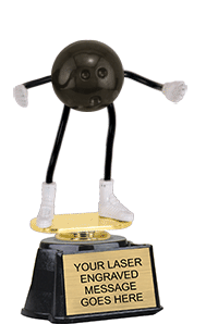 Bowling Posable Trophy Dudez on Regal Base [PTDRD-BW]