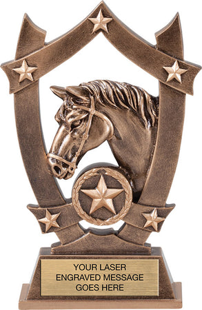Horses Arch Resin Trophy - 6.25"  [RMARC6-HS]