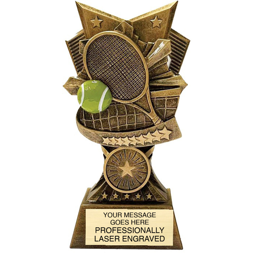 Tennis 3D Resin Sculpture Trophies - 6"  [RM113D-TN]