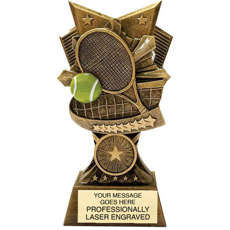 Tennis 3D Resin Sculpture Trophies - 6"  [RM113D-TN]