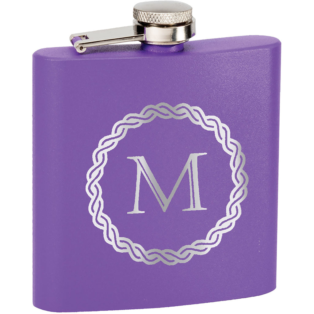 TahoeÂ© Powder Coated Insulated 6 oz Flask - Purple [TMLG19-PRP]