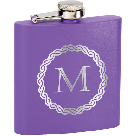 TahoeÂ© Powder Coated Insulated 6 oz Flask - Purple [TMLG19-PRP]
