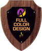 Custom American Walnut Shield Plaque 7.25