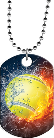 Tennis Fire & Water Monster Dog Tag [DTXL-TN]