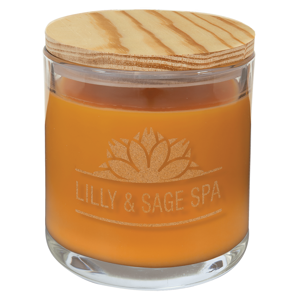 14oz Bright Citrus Candle in Glass with Wood Lid [CJDL05-1-BC]
