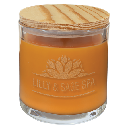 14oz Bright Citrus Candle in Glass with Wood Lid [CJDL05-1-BC]