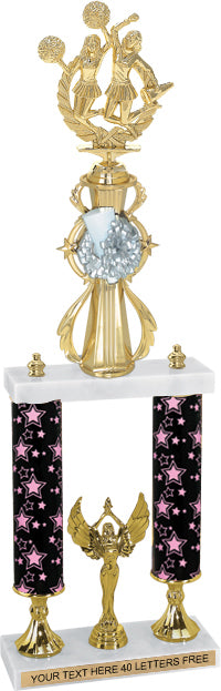 Cheer Sport Color Riser Two-Post Trophy [T2PCSR28-CH]