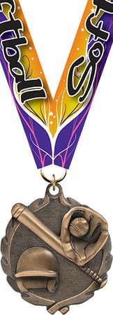 Softball Wreath Medal- Bronze [MP18-SB-B]