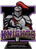 Knights Mascot Colorix-T Acrylic Trophy - 8.25 inch Purple [TACR8-MSCT-KNGT-PRP-Q]