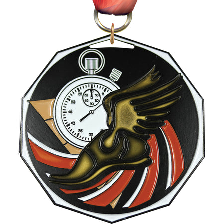 Track Decagon Painted Medal [MDCM2-TK]