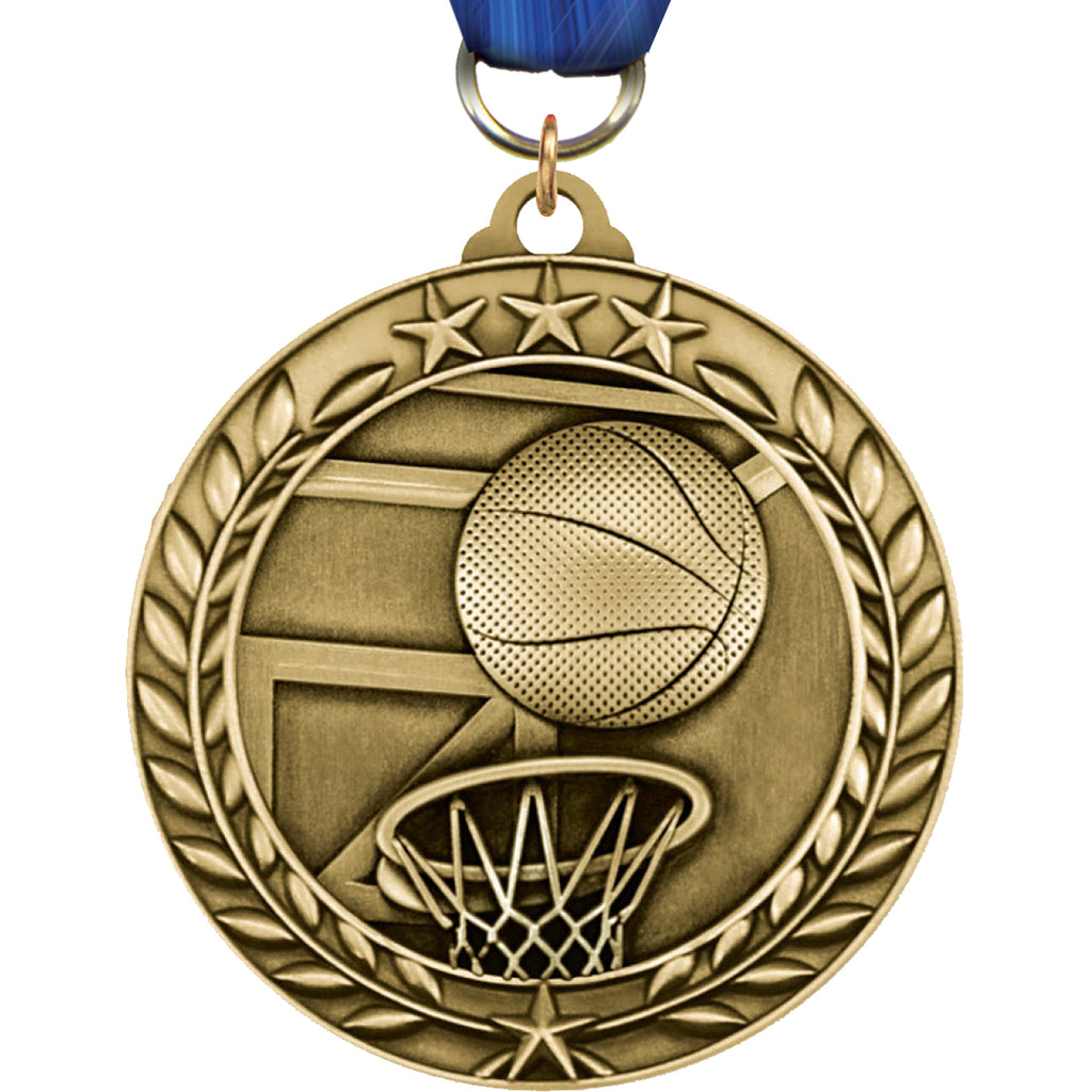 Basketball Dimensional Medal [MSW2-BK]