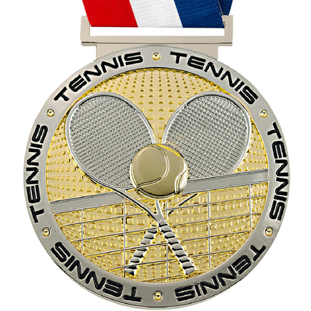 3.25" Tennis Dual Plated Diecast Medal [MSDP3-TN]
