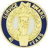 40 Years Service Award Enameled Round Pin [PCM-SRV-152RA]