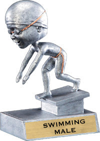 Swimming Bobblehead 'Toon Resin Trophy - Male [SBH-SWM]