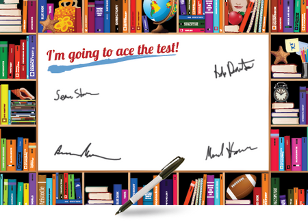 Education Vinyl Pledge Banner with Marker [VBWB]