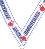 7/8 x 30 in. Basketball Star Neck Ribbon [NKRB-1073]
