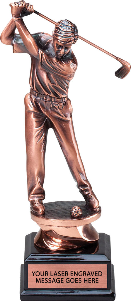 Male Golf Driver Bronze Finish Resin 8.25" [RM150-8]