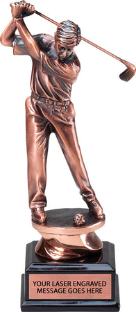 Male Golf Driver Bronze Finish Resin 8.25" [RM150-8]