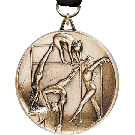 2.5 inch Premium Satin Finish Medal - Gymnastics Female [MF92-GF]