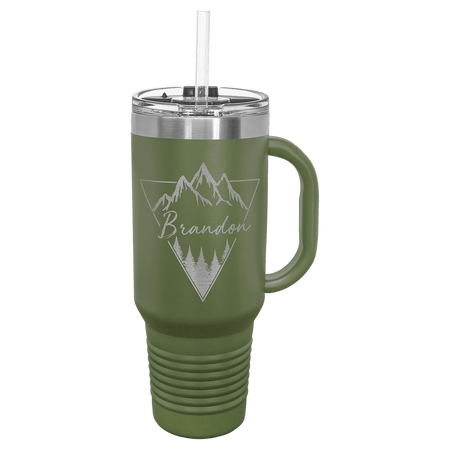 Polar Camel 40 oz. Travel Mug with Handle - Olive Green [TJPC74-OG]