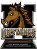 Mustangs Mascot Colorix-T Acrylic Trophy - 6.25 inch Black [TACR6-MSCT-MSTG-BLK-Q]