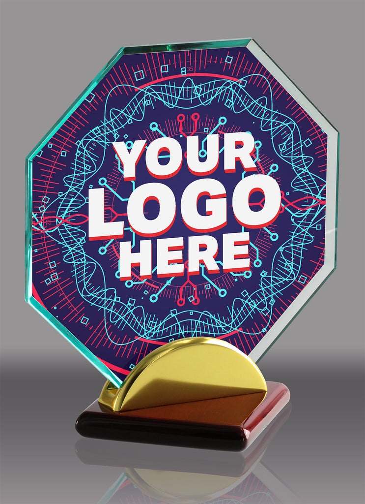 Custom Acrylic Octagon Desktop Award [A546-FC]